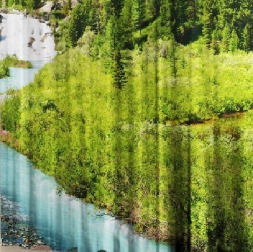 Фотошторы с печатью 3d изображений Речка
