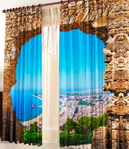 Фотошторы с печатью 3d Арка