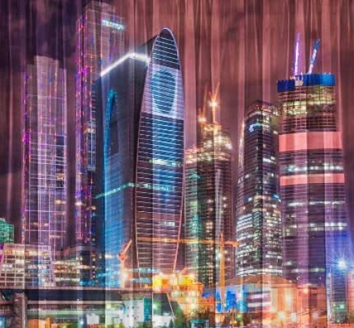 Фототюль Деловой центр Москвы
