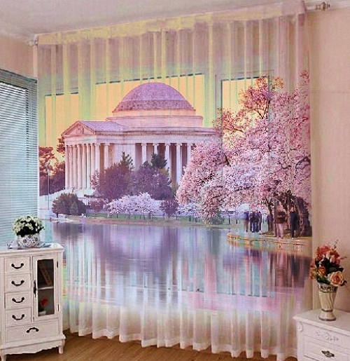 3d фототюль Сиреневый вечер