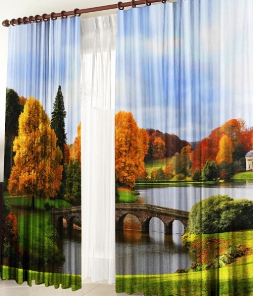 Фотошторы с печатью 3d Парк