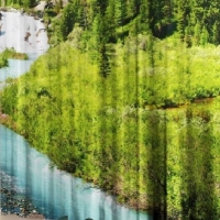 Фотошторы с печатью 3d изображений Речка