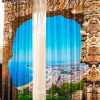 Фотошторы с печатью 3d Арка