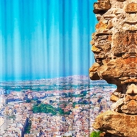 Фотошторы с печатью 3d Арка