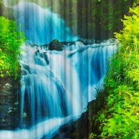 Фотошторы 3d Горная река