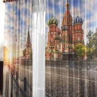Шторы 3д в комнату Города мира Москва